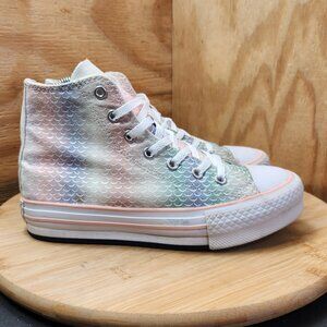 Converse Chuck Taylor All Star Lift Platform Girls Mermaid Scale Sneakers Size 3
